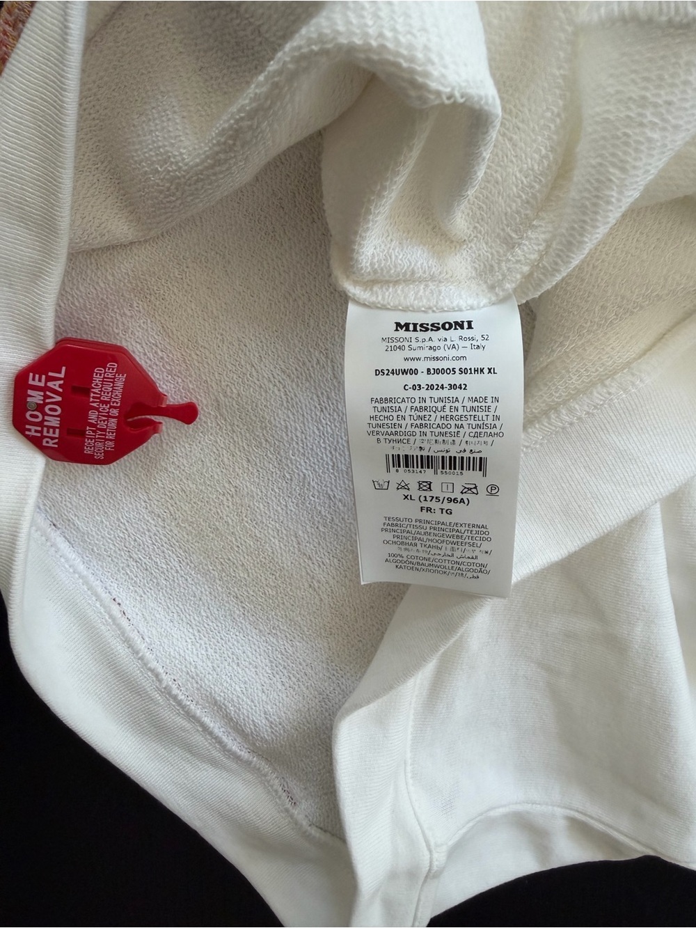 Missoni Off-White Half-Zip Pullover with Silver Zip - Picture 10 of 13